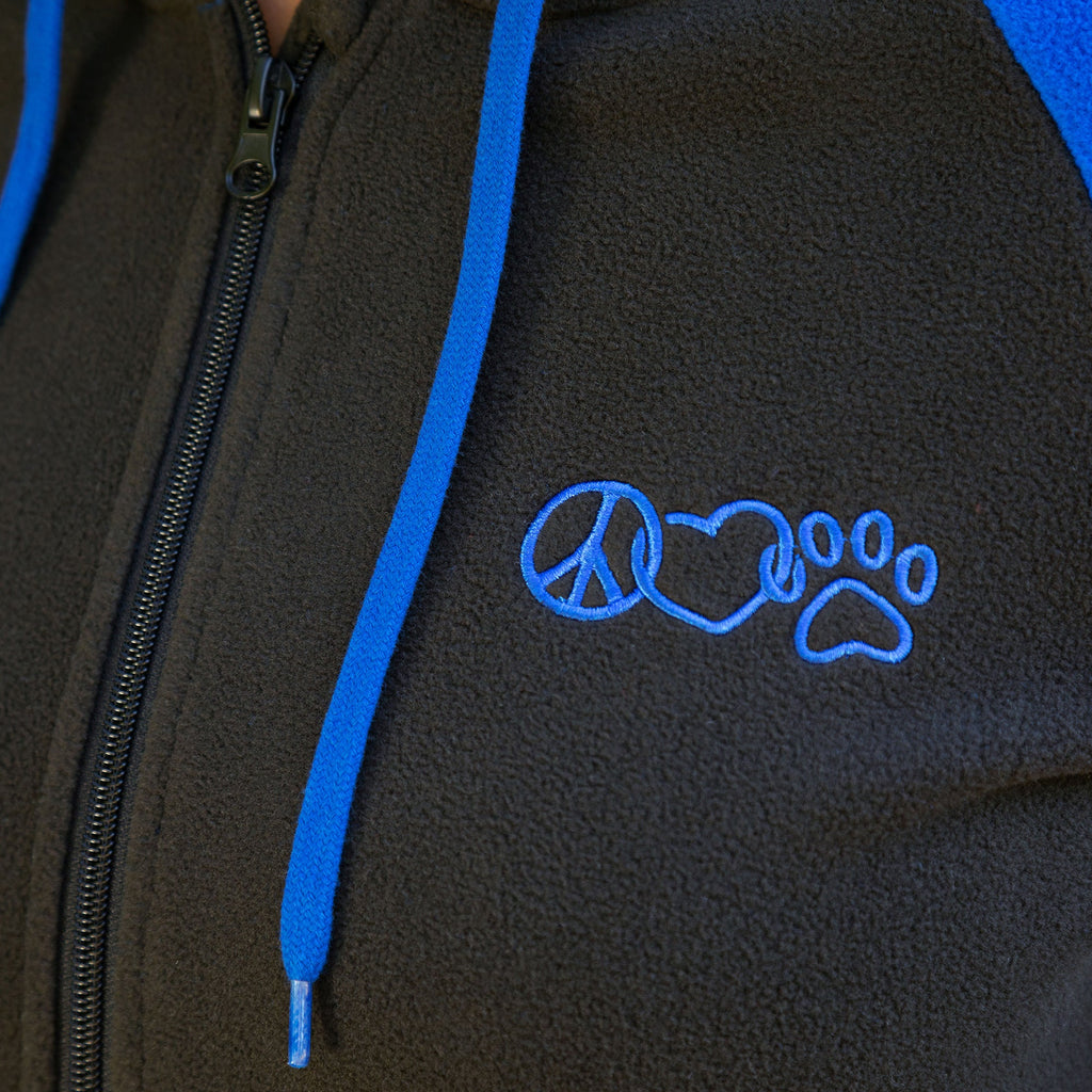 Women's Peace Love Paws Hooded Fleece Jacket