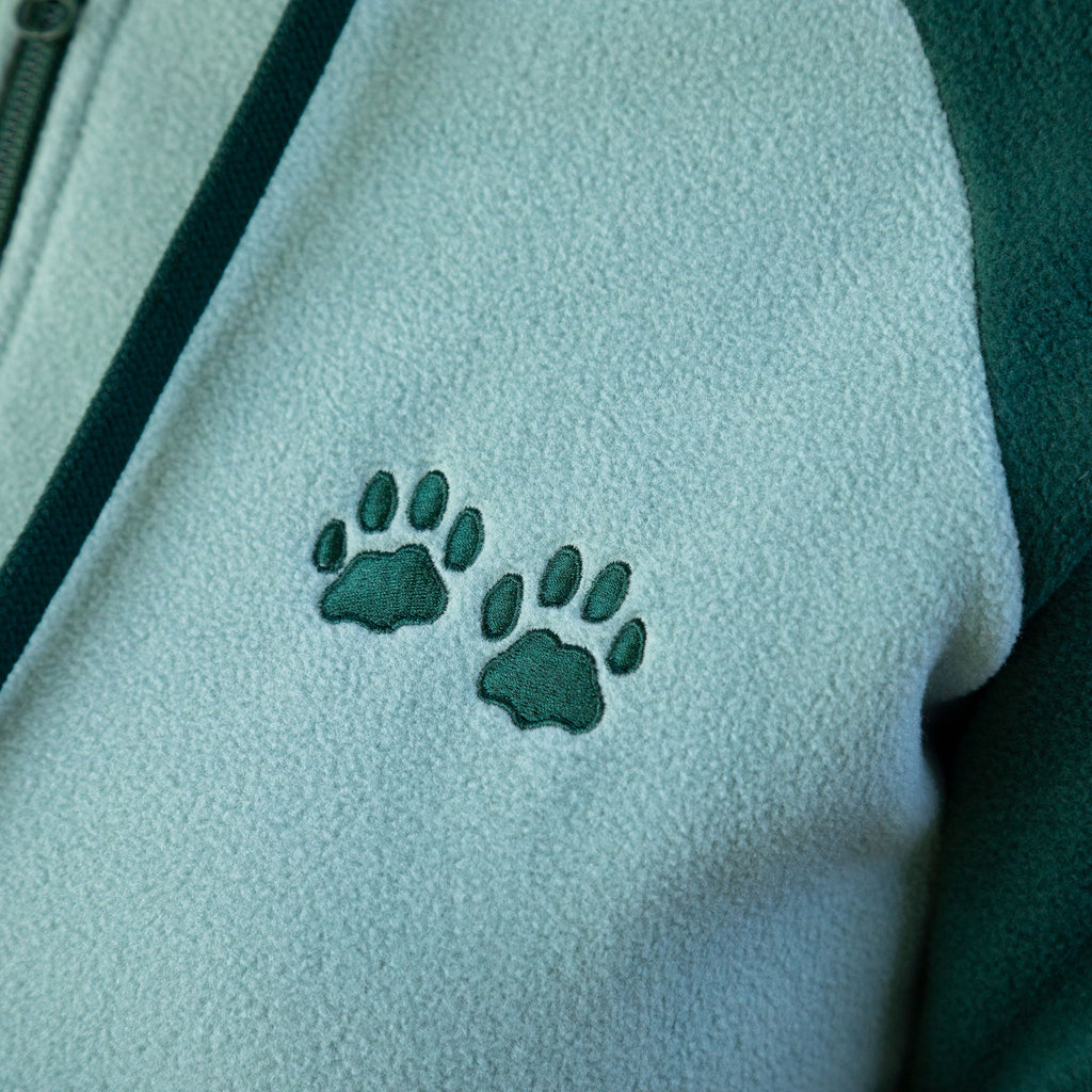 Women's Paw Print Hooded Fleece Jacket