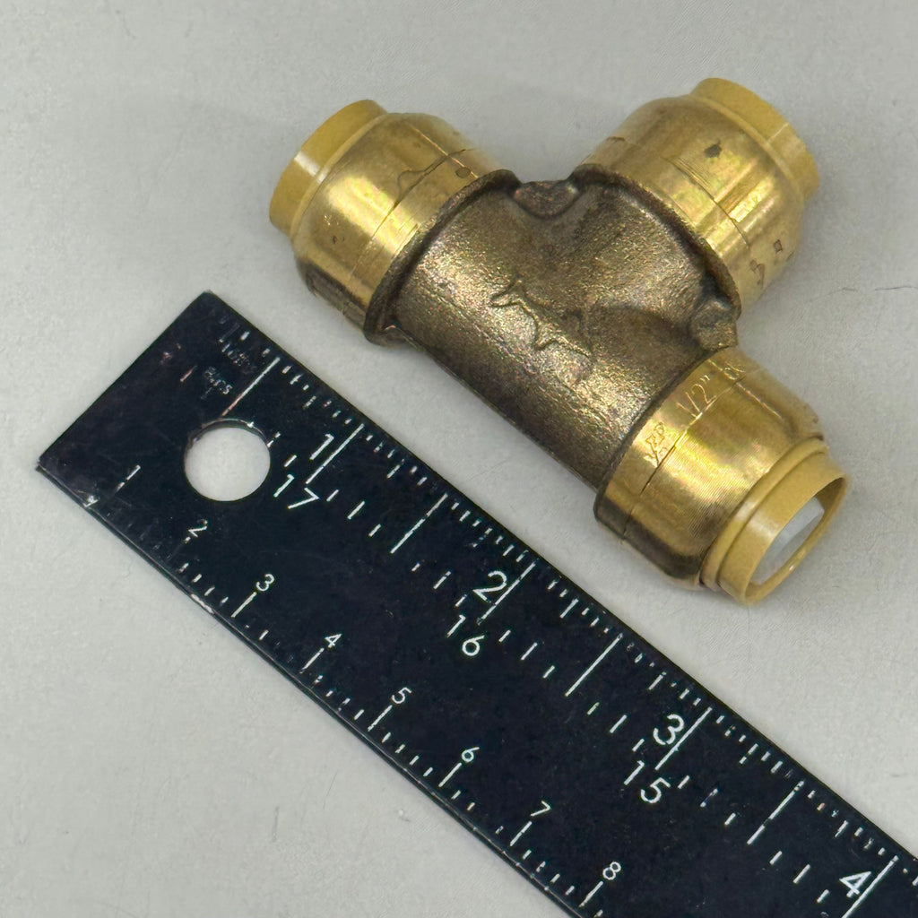 SharkBite 1/2-in. Push-to-Connect Brass Tee (U362LFA)