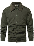 Men's Corduroy Sherpa-Lined Button-Up Jacket