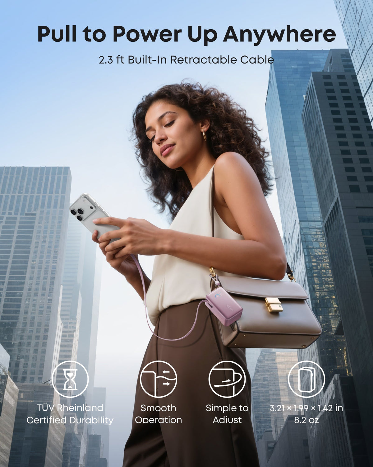 Anker Nano 10K 45W Power Bank with Retractable USB-C Cable