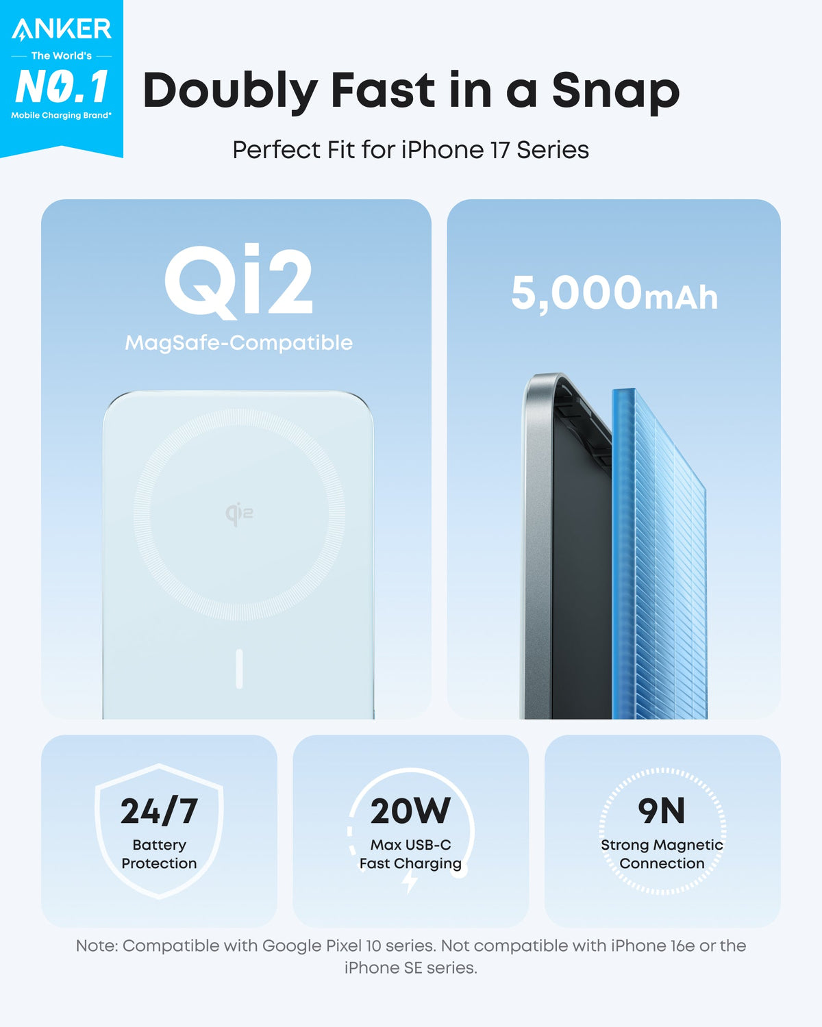 Anker Nano 5K MagGo Slim Power Bank