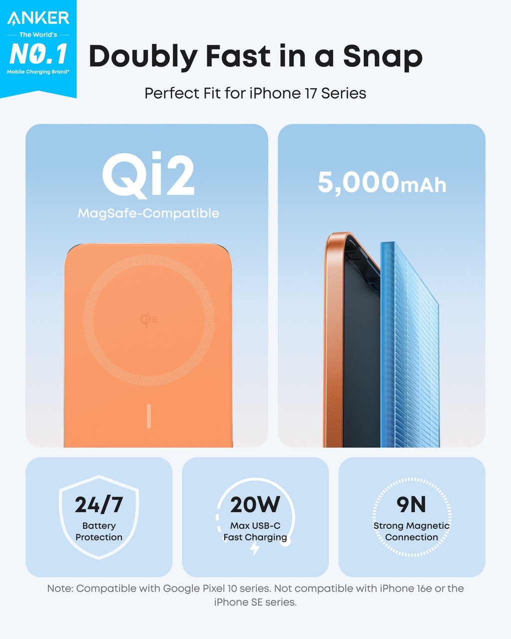 Anker Nano 5K MagGo Slim Power Bank