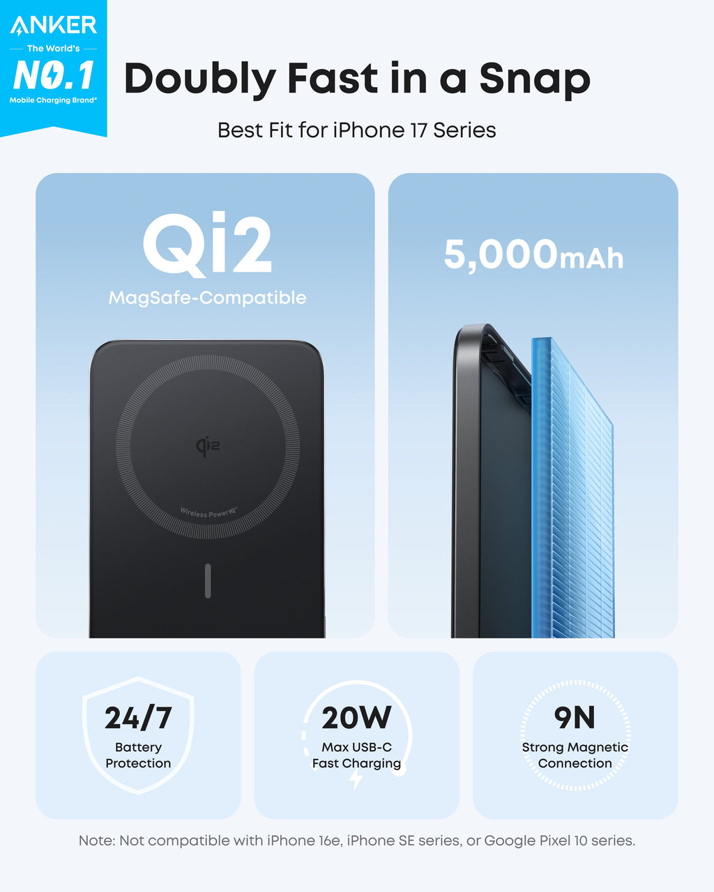Anker Nano 5K MagGo Slim Power Bank