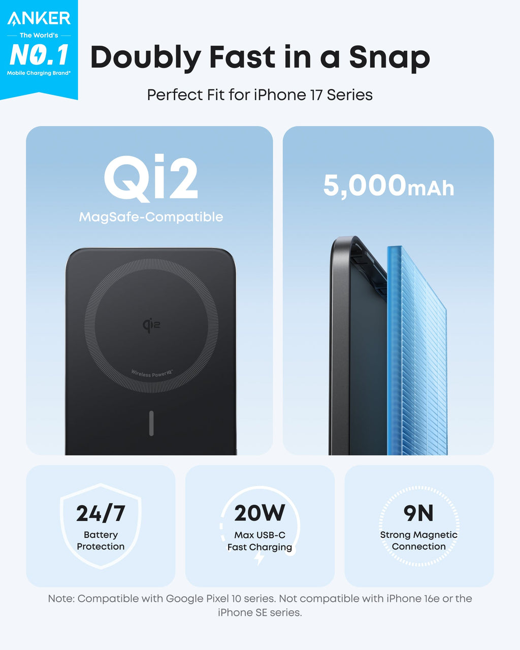Anker Nano 5K MagGo Slim Power Bank