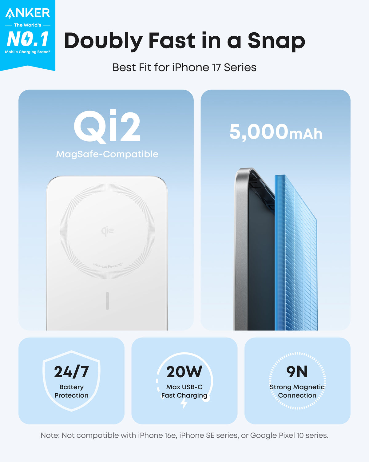 Anker Nano 5K MagGo Slim Power Bank