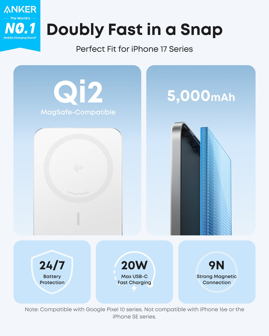 Anker Nano 5K MagGo Slim Power Bank