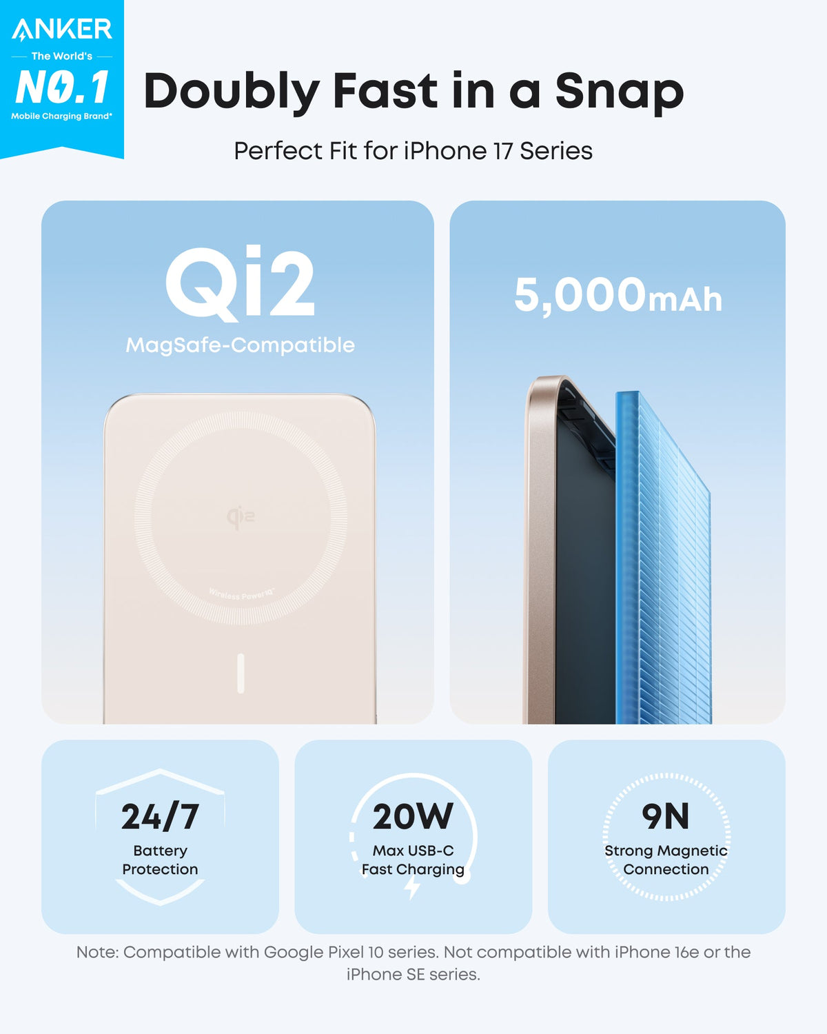 Anker Nano 5K MagGo Slim Power Bank