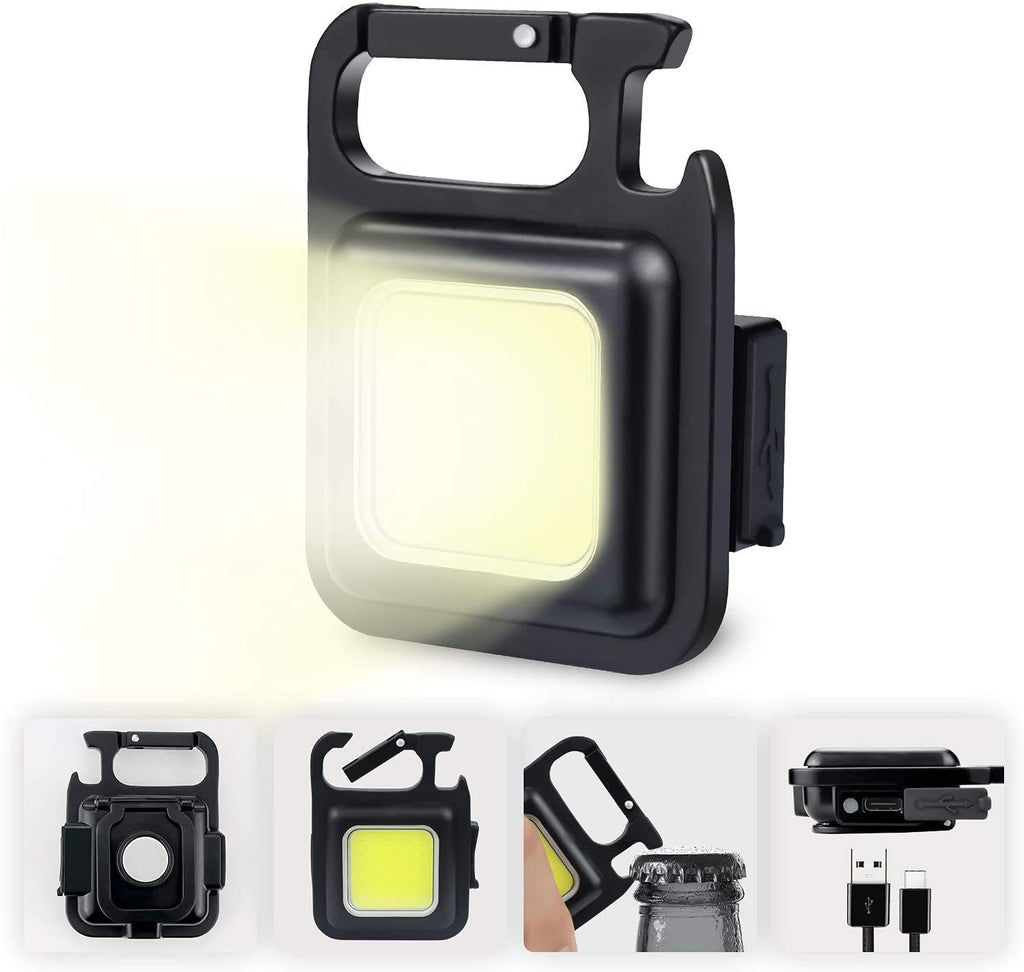 USB-C Rechargeable Magnetic COB Keychain Work Light