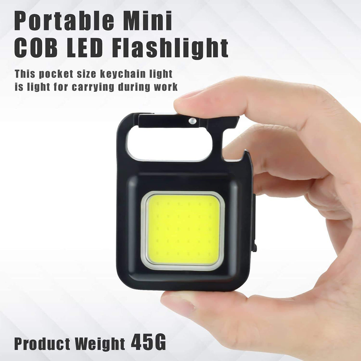 USB-C Rechargeable Magnetic COB Keychain Work Light