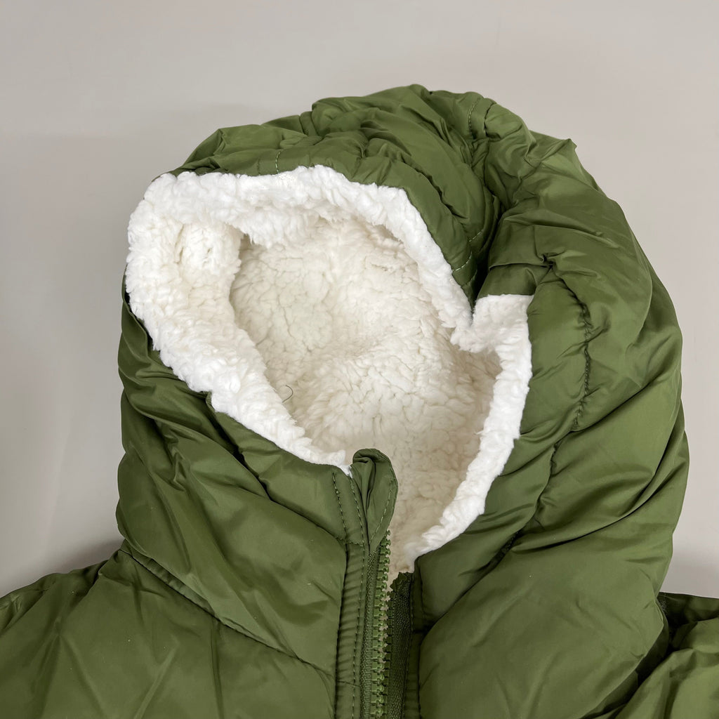 DKNY Boys' Puffer Parka - Olive, Size 14/16