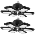 2-Pack 160W LED Garage Lights with Adjustable Panels