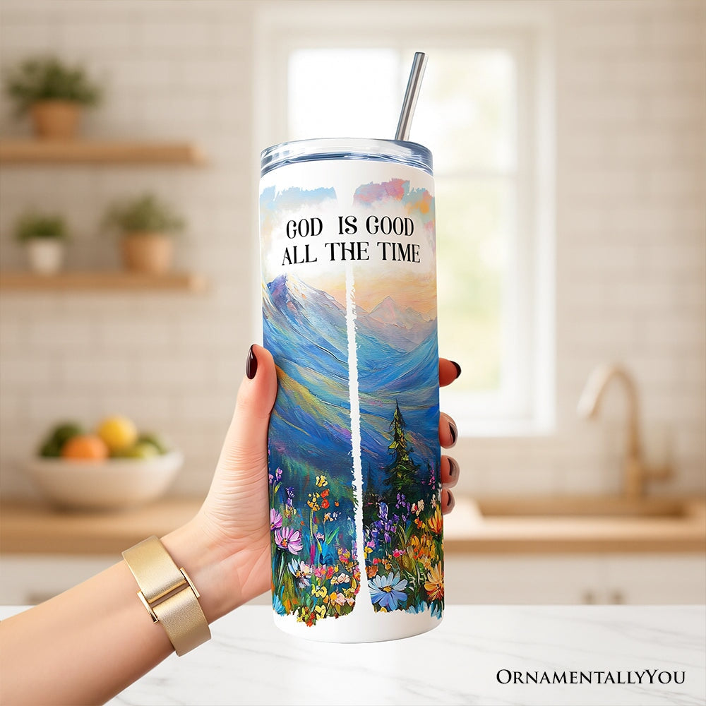God Is Good All the Time Personalized Tumbler — 20 oz.