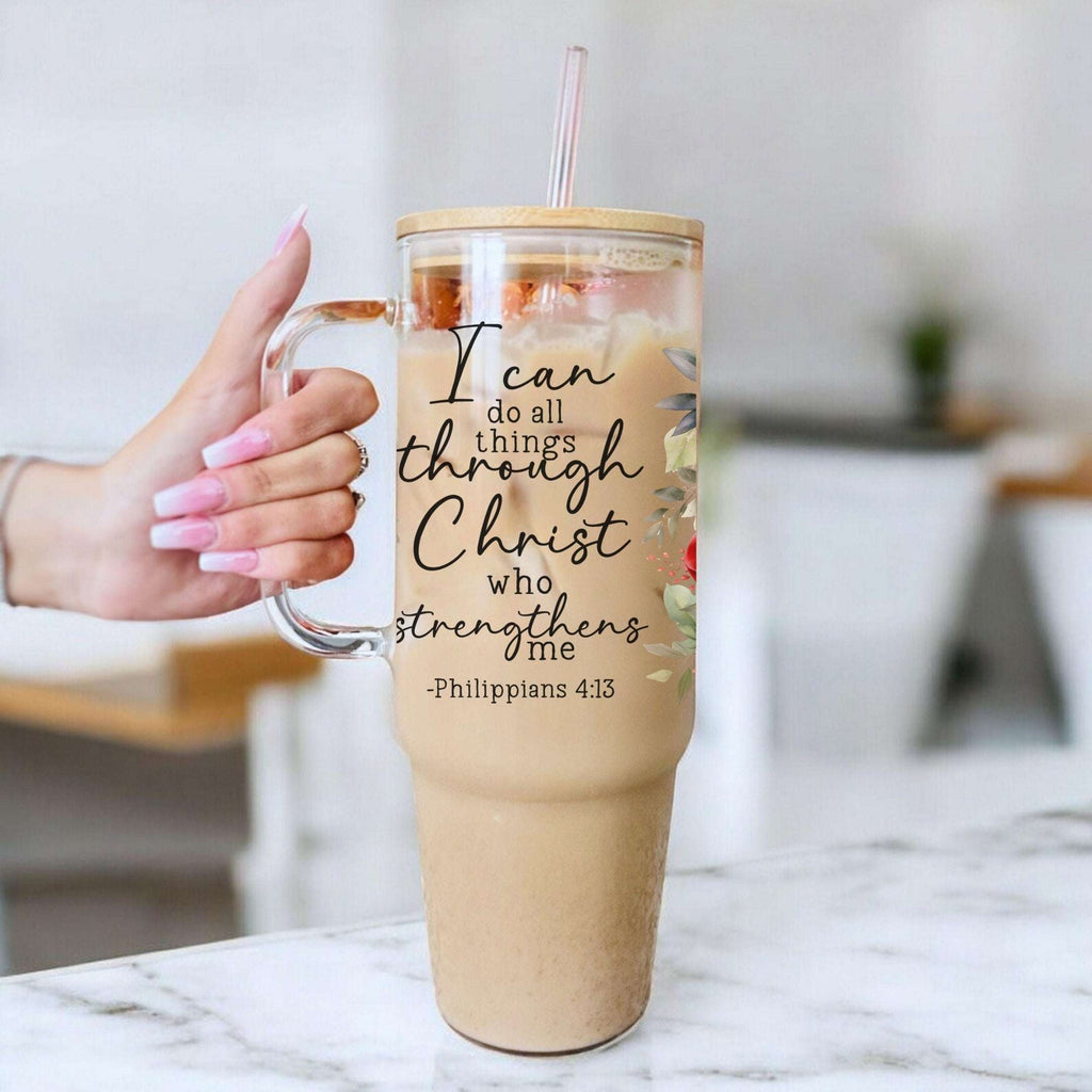 Floral Bible Verse Drinkware — Cup, Mug & Tumbler