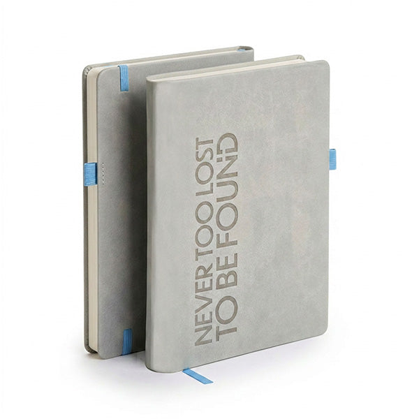 Never Too Lost Christian Dot Grid Journal — Grey