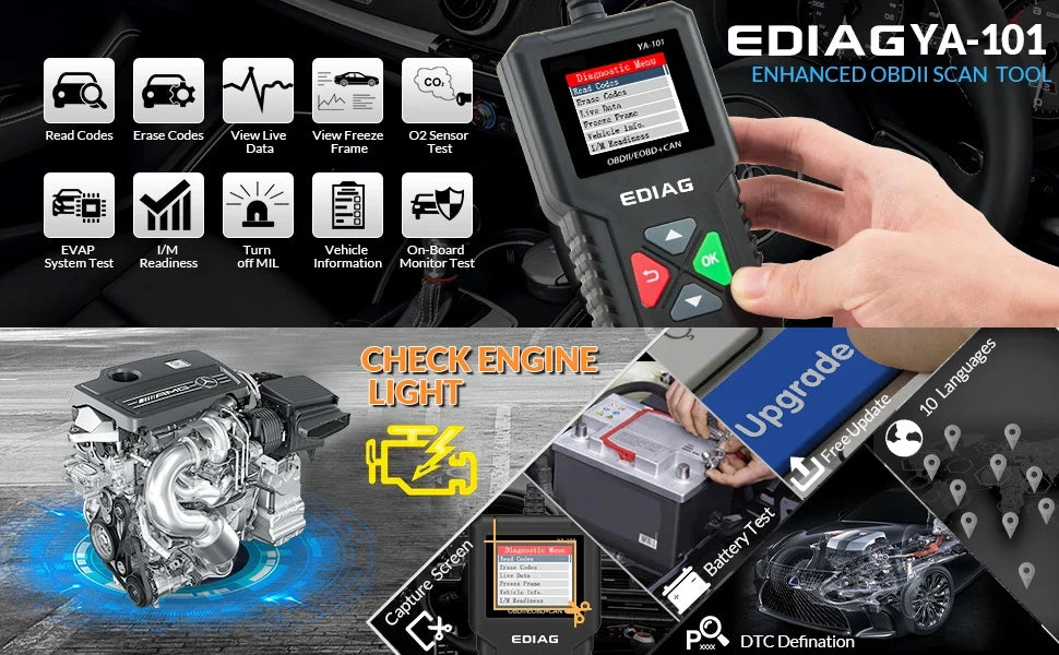 EDIAG YA101 OBD2 Engine Code Reader