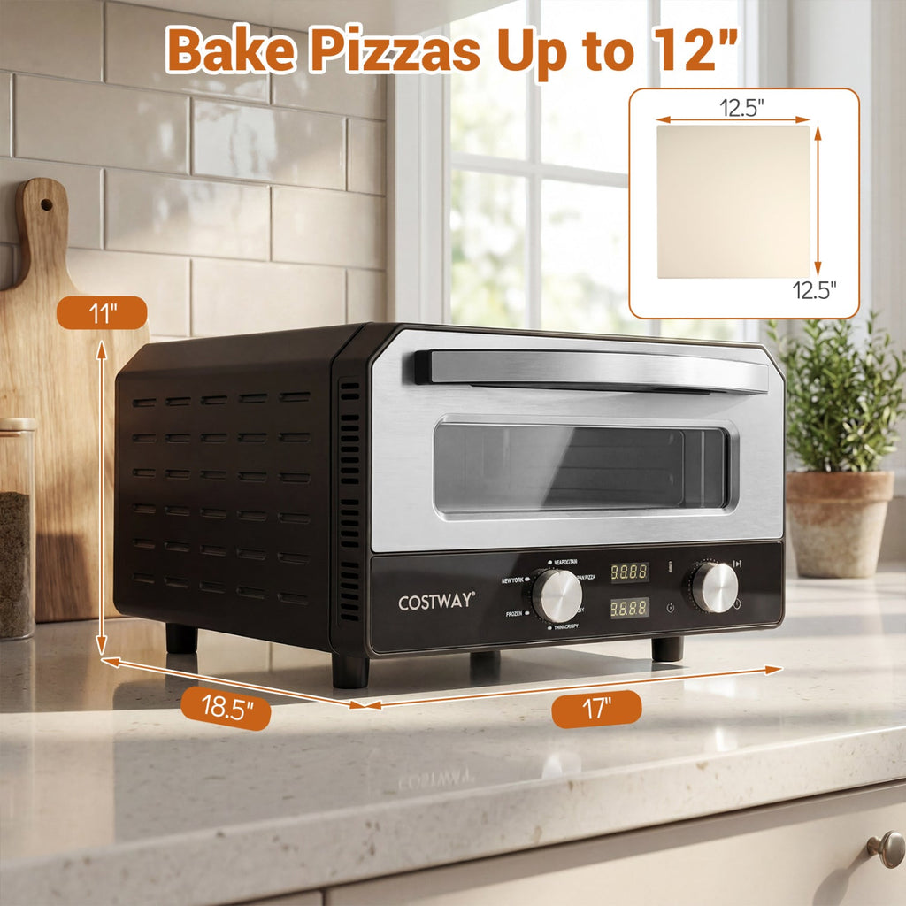 Countertop Electric Pizza Oven — 12-Inch