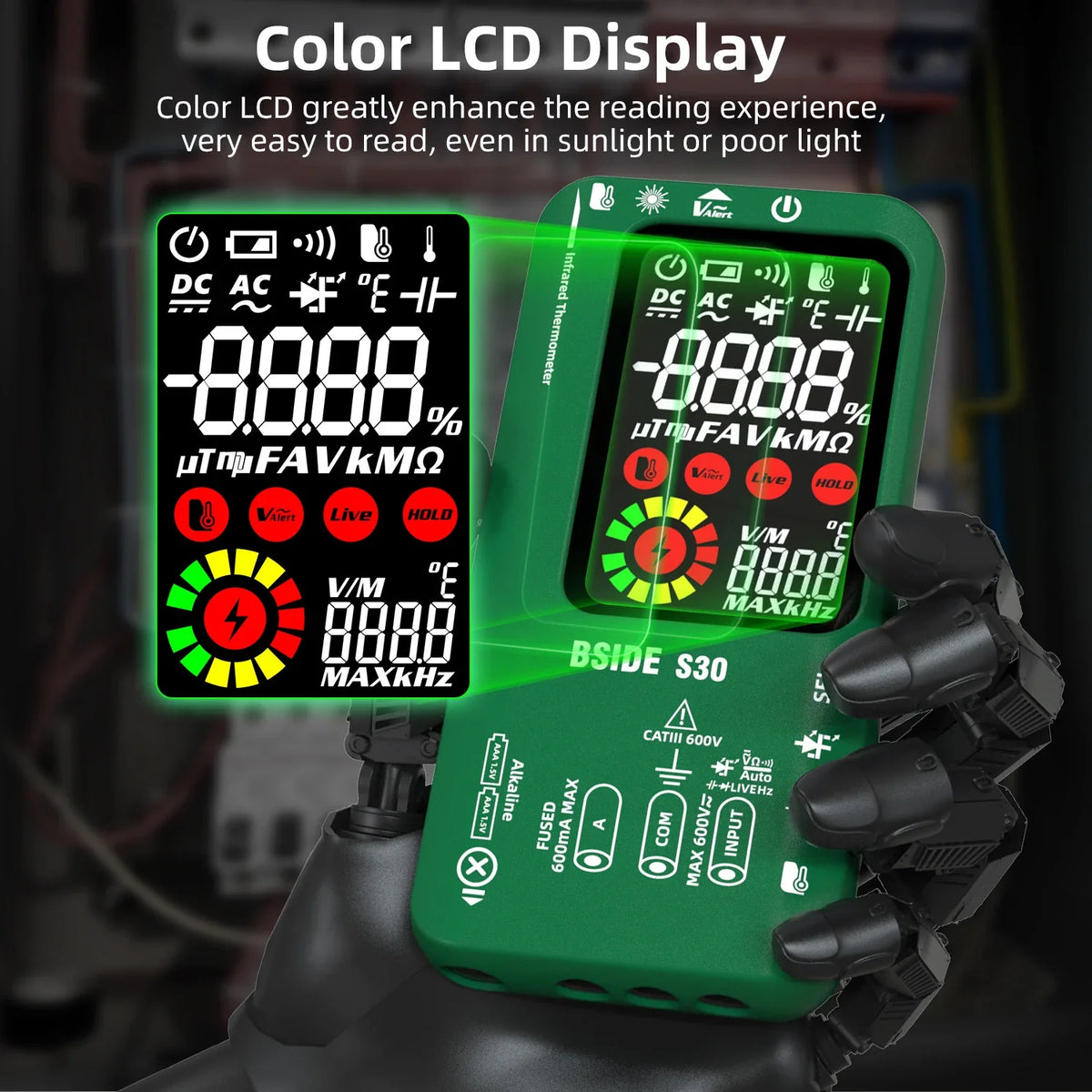 BSIDE S30 Smart Multimeter with IR Thermometer