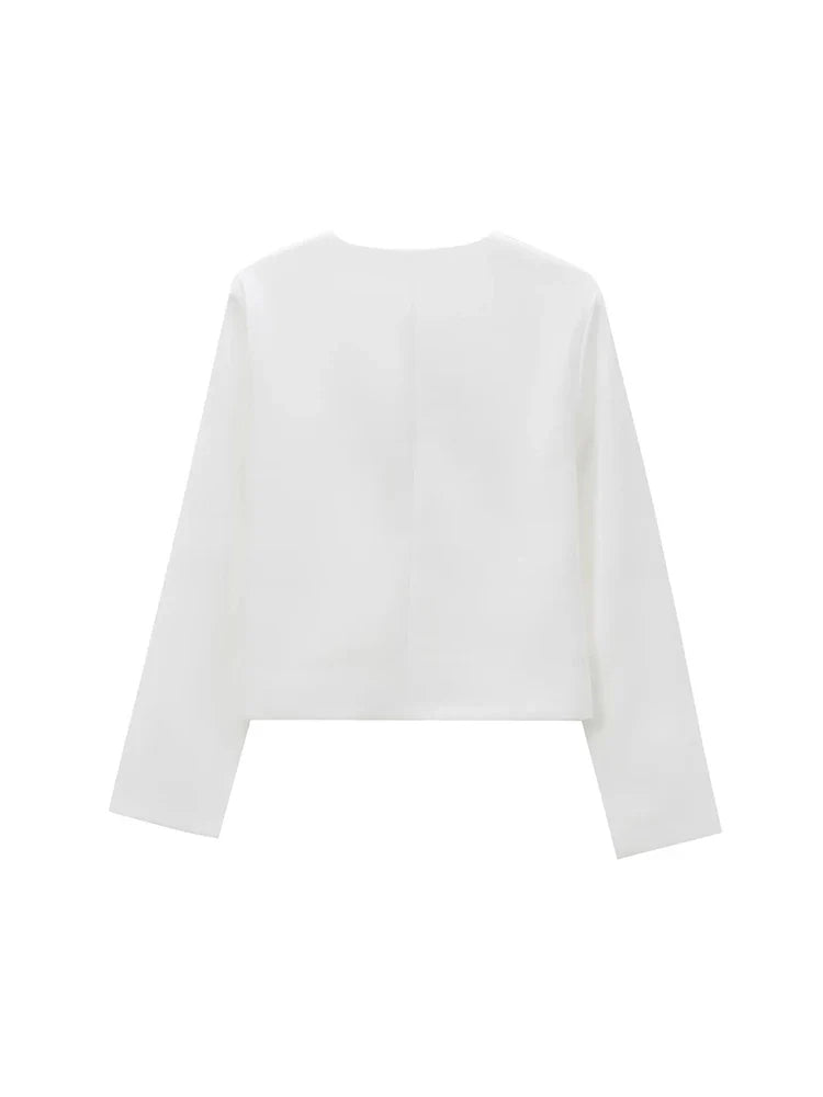 Foridol Women's Button-Front Black Blazer