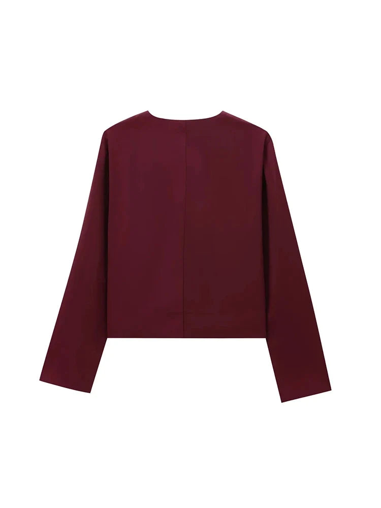 Foridol Women's Button-Front Black Blazer