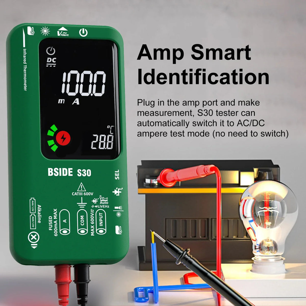 BSIDE S30 Smart Multimeter with IR Thermometer