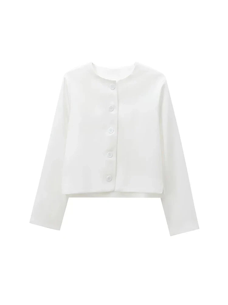 Foridol Women's Button-Front Black Blazer