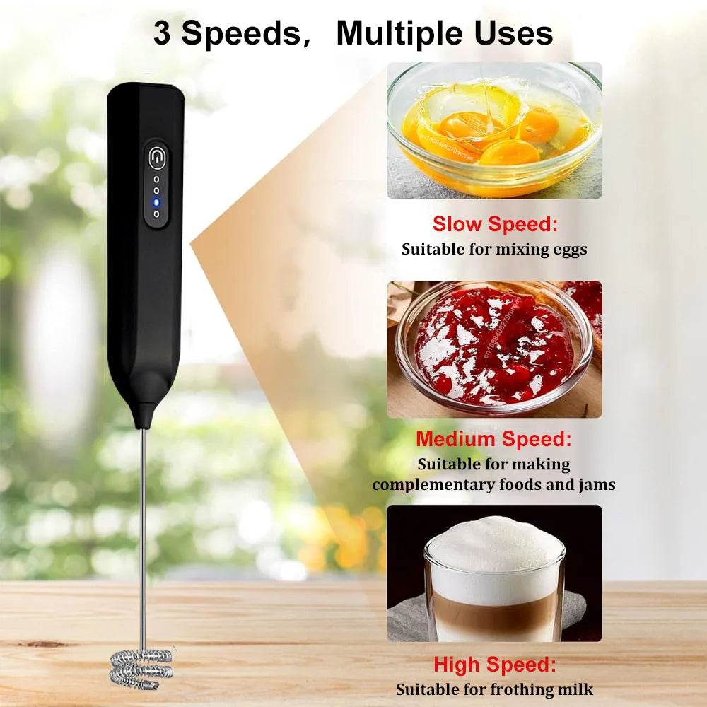 Raugee USB Rechargeable Handheld Milk Frother