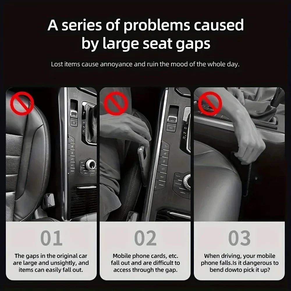 2-Pack Car Seat Gap Filler Organizers