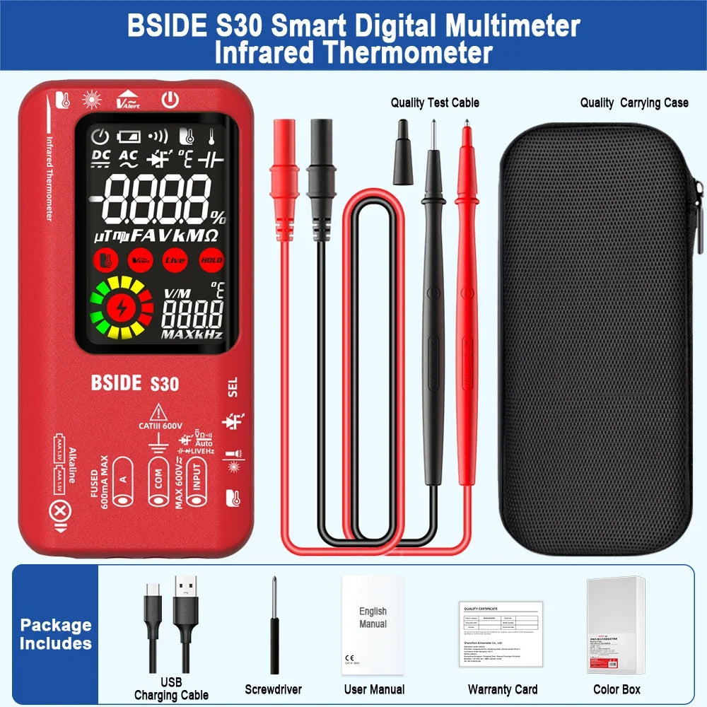 BSIDE S30 Smart Multimeter with IR Thermometer