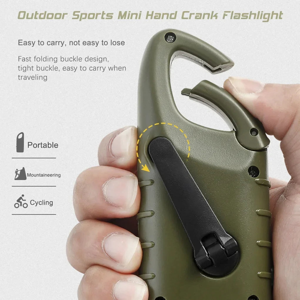 Solar Hand-Crank Emergency Flashlight
