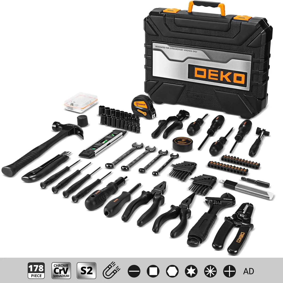 DEKO DKMT178 Household & Mechanic Tool Kit