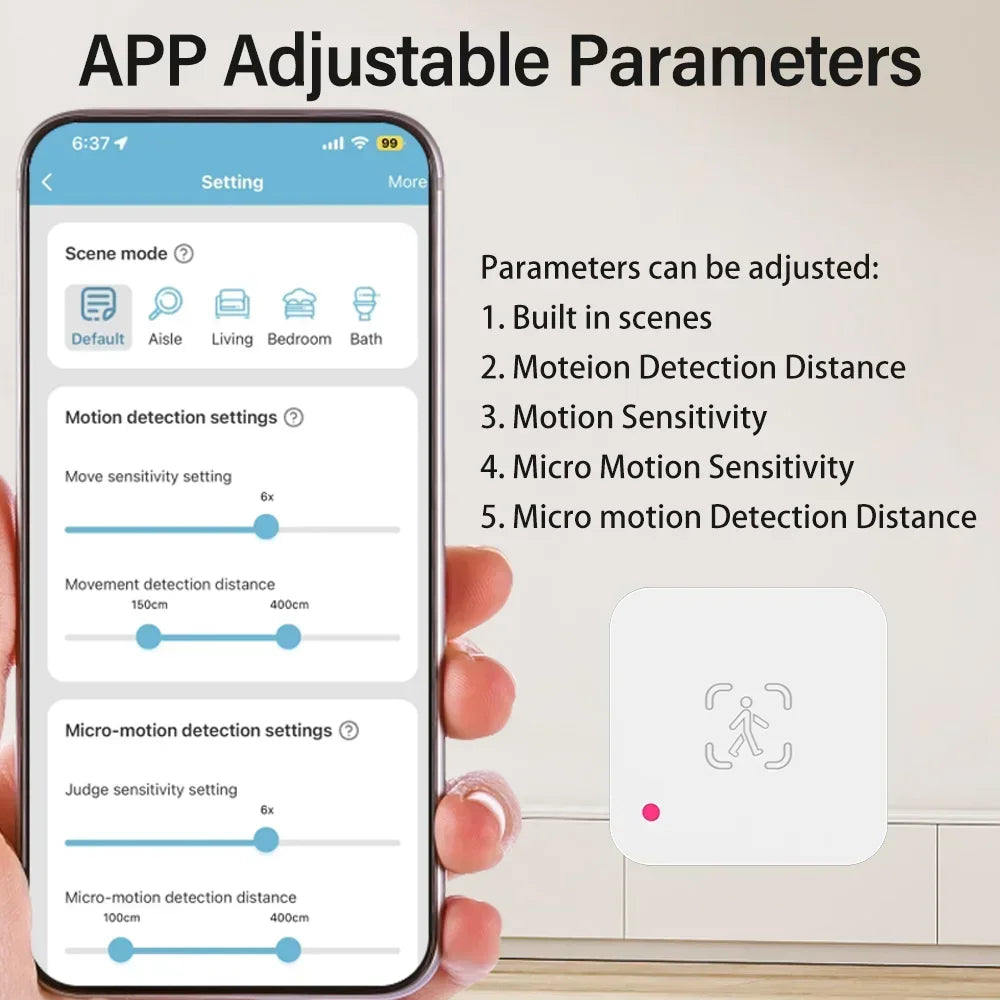 Tuya-Compatible mmWave Presence Sensor – WiFi or Zigbee