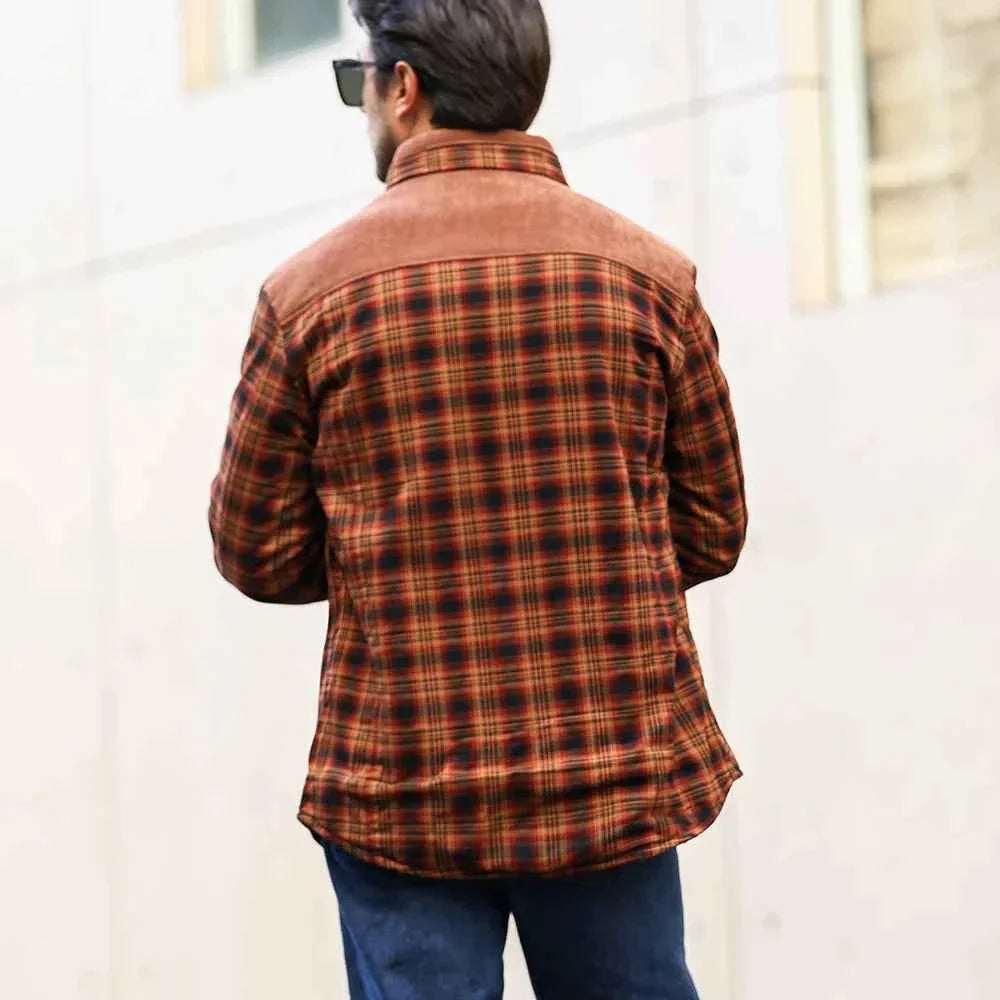 Men's Plaid Sherpa-Lined Winter Work Jacket