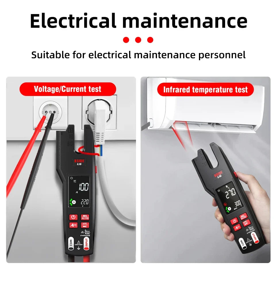 BSIDE U6 600A True-RMS Fork Clamp Meter