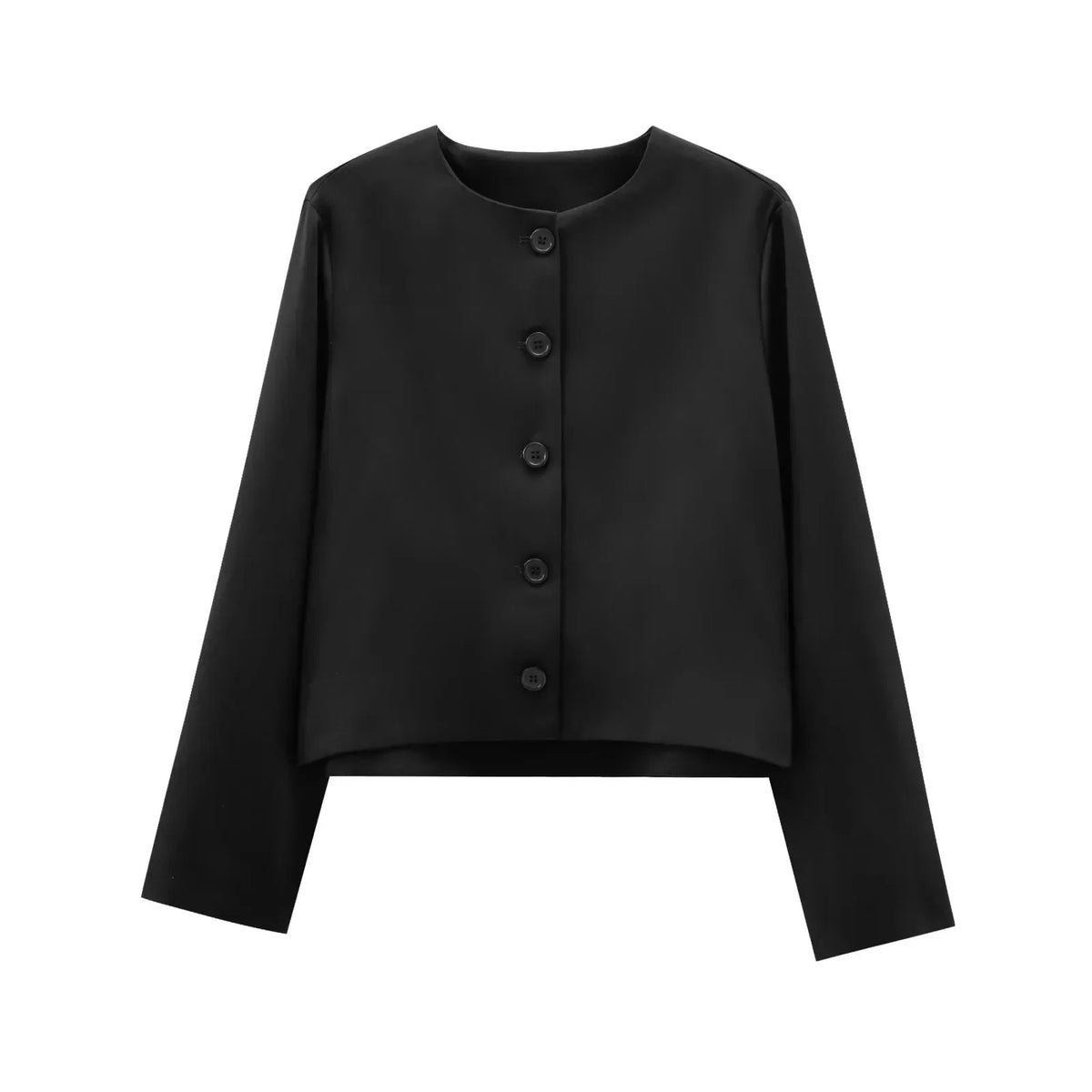 Foridol Women's Button-Front Black Blazer