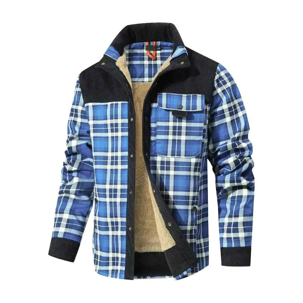 Men's Plaid Sherpa-Lined Winter Work Jacket