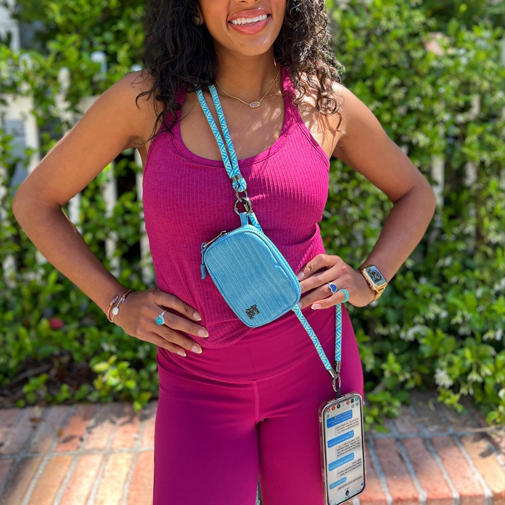 Active Crossbody Phone Strap with RFID Pouch