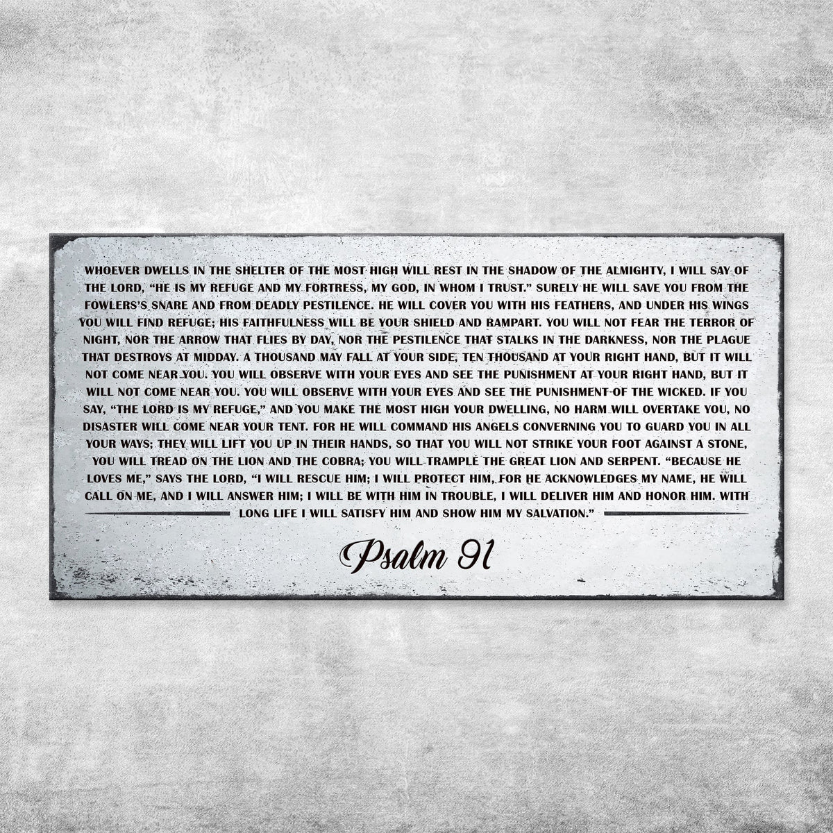 Psalm 91 Christian Wall Art