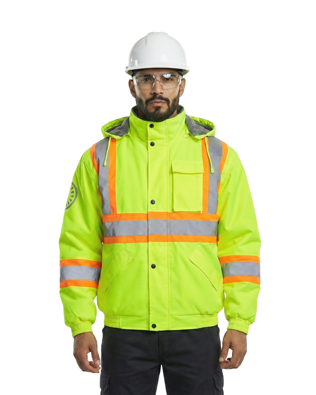 Kiwi Class 3 Hi-Vis Sherpa-Lined Work Jacket