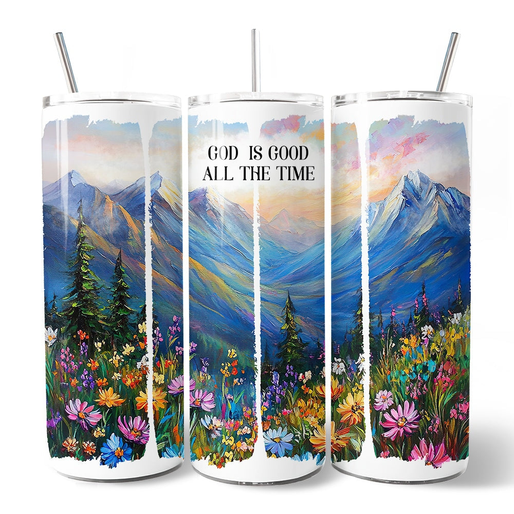 God Is Good All the Time Personalized Tumbler — 20 oz.