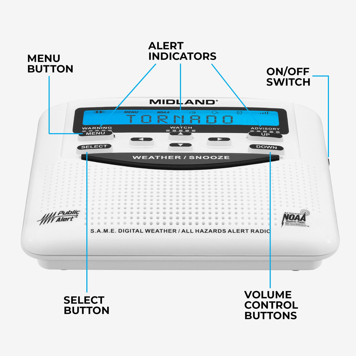 Midland WR120 NOAA Emergency Weather Radio