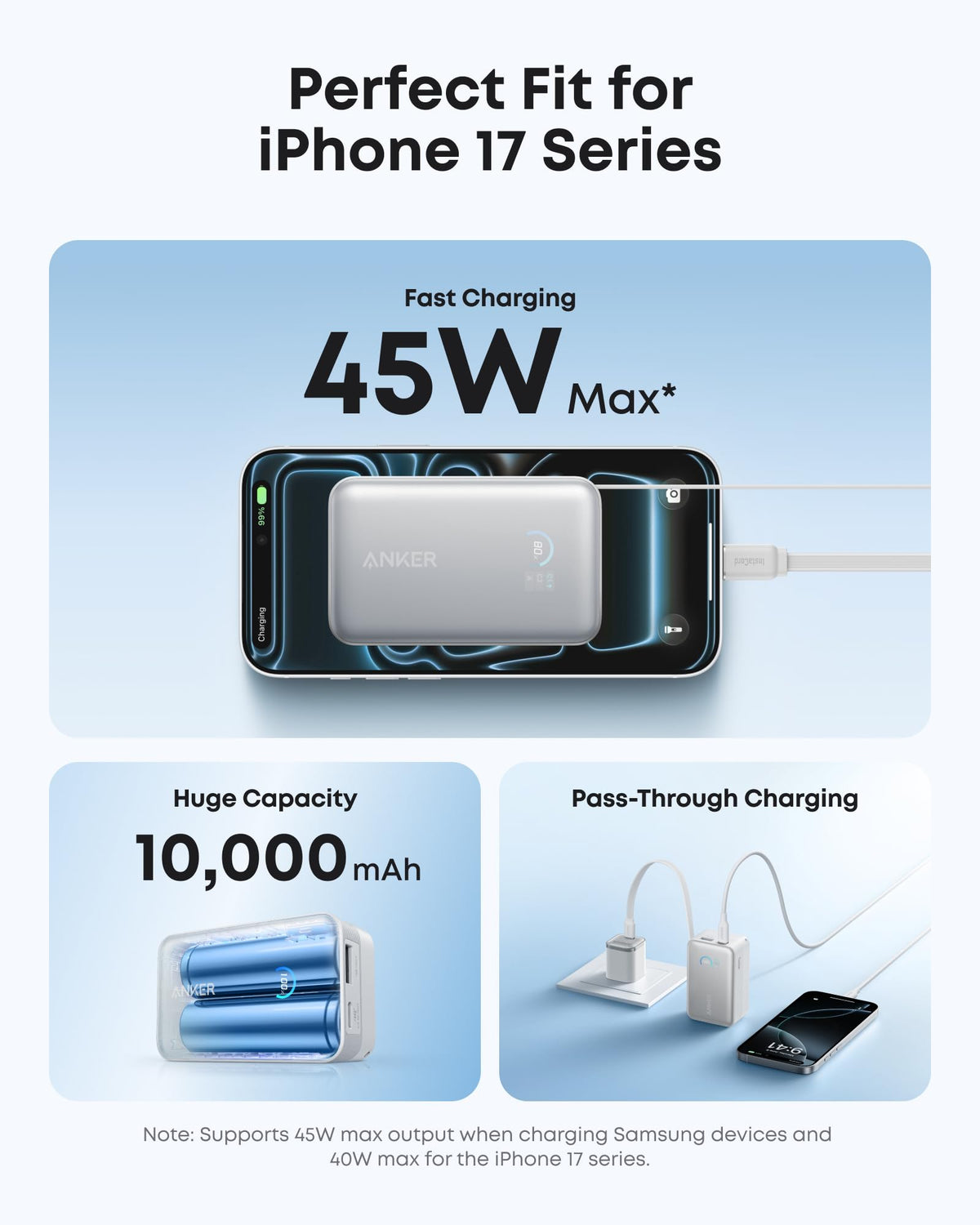 Anker Nano 10K 45W Power Bank with Retractable USB-C Cable