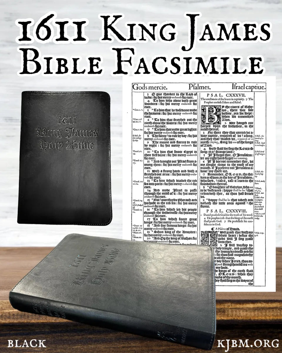1611 King James Bible — Black
