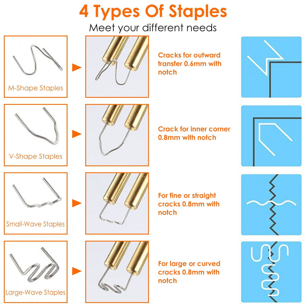 70W Plastic Welder Repair Kit with 200 Staples