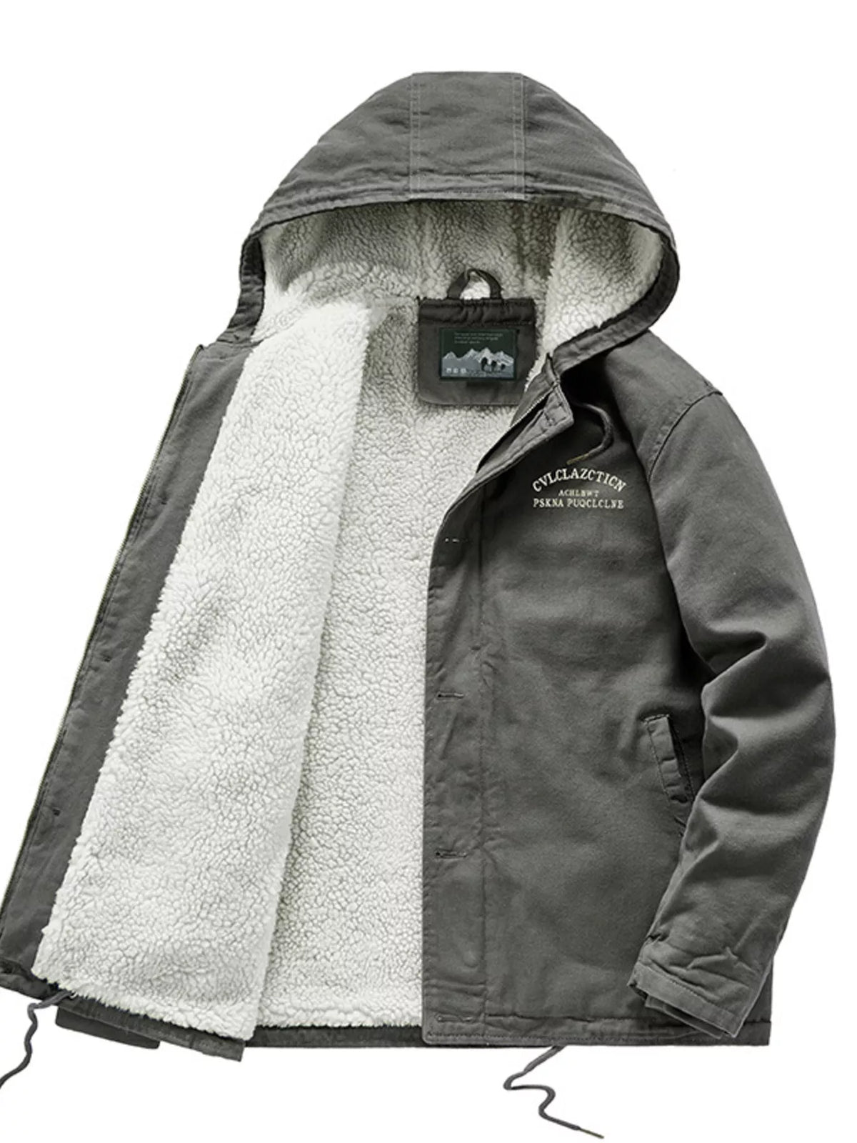 Men's Sherpa-Lined Hooded Winter Jacket