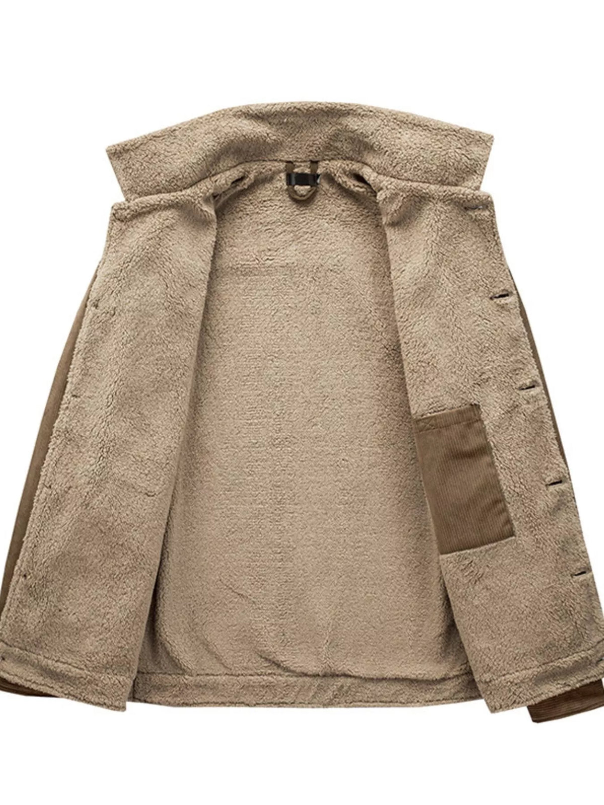 Men's Corduroy Sherpa-Lined Button-Up Jacket