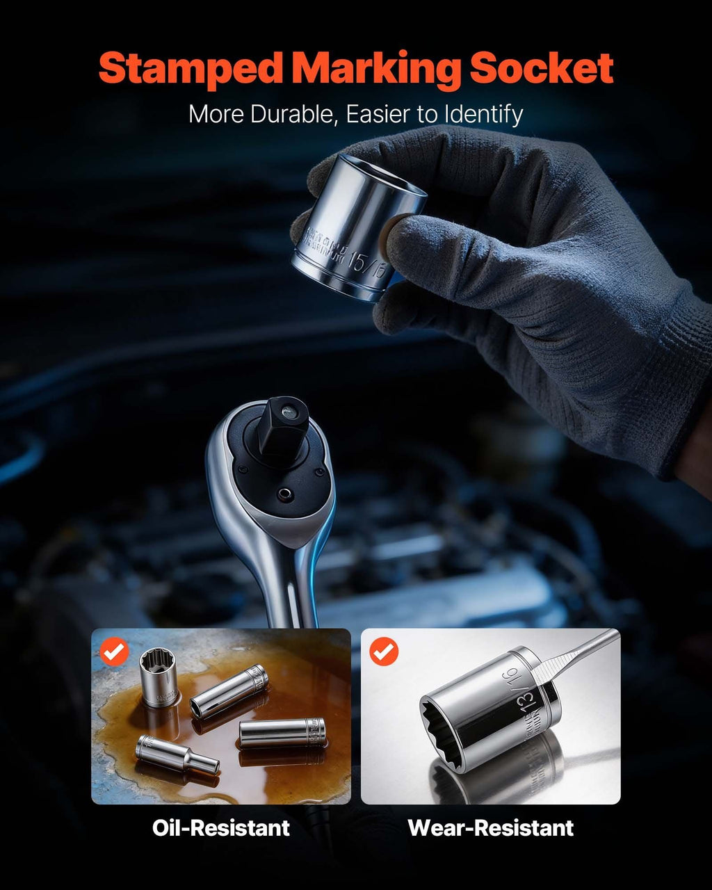 297-Piece SAE & Metric Mechanic Socket Tool Kit