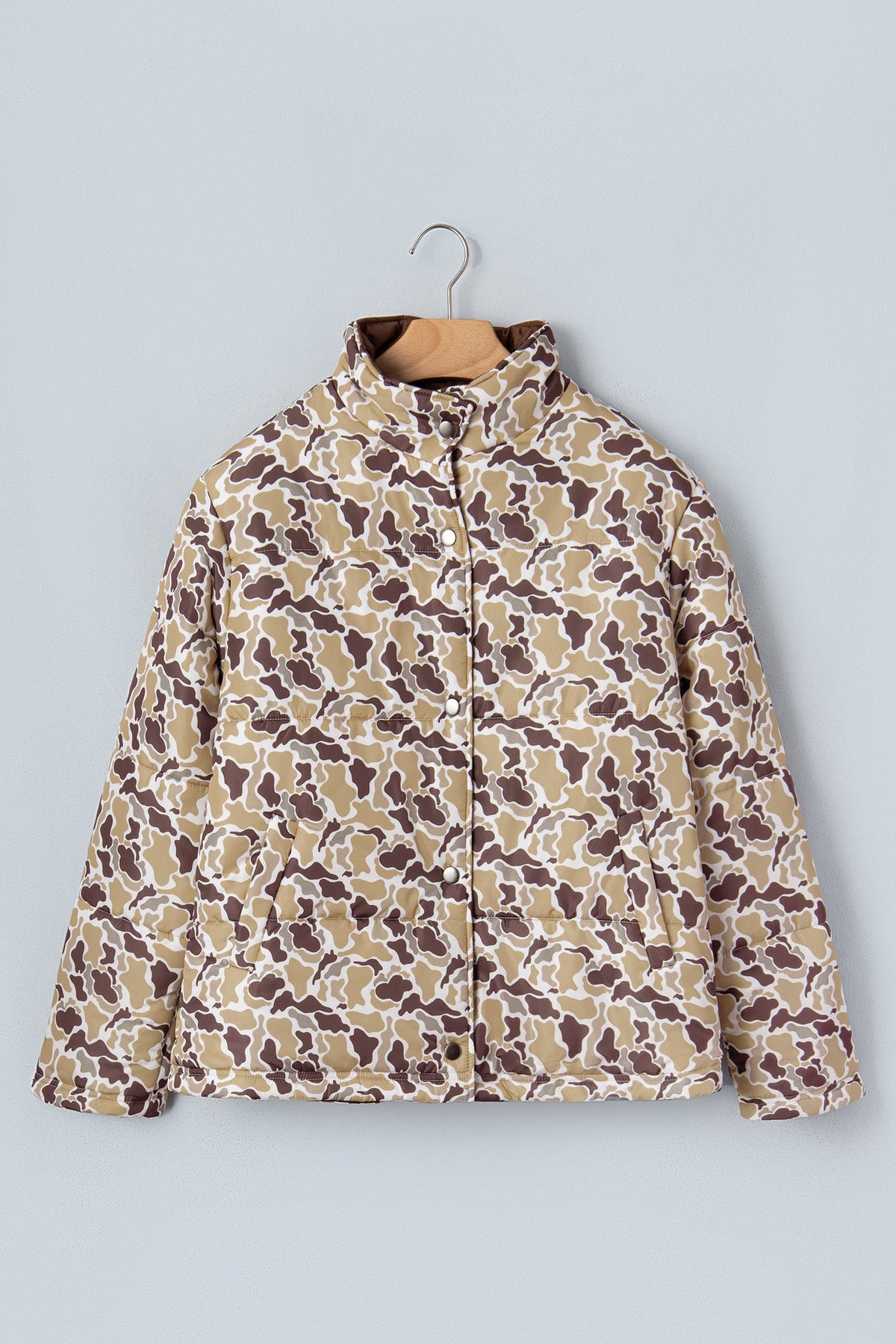 Women's Camo Quilted Puffer Coat