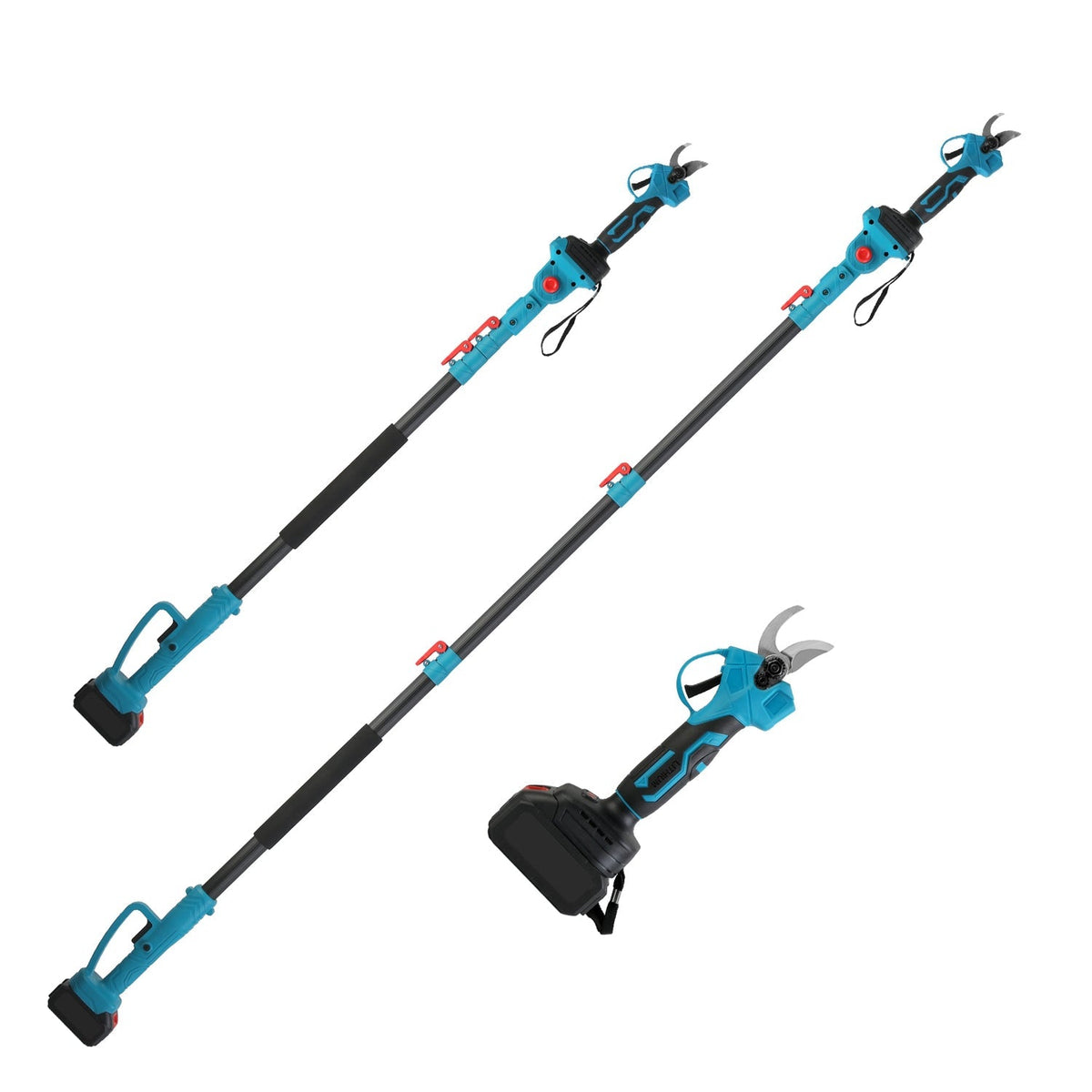 21V Cordless Pruning Shears with Extension Pole