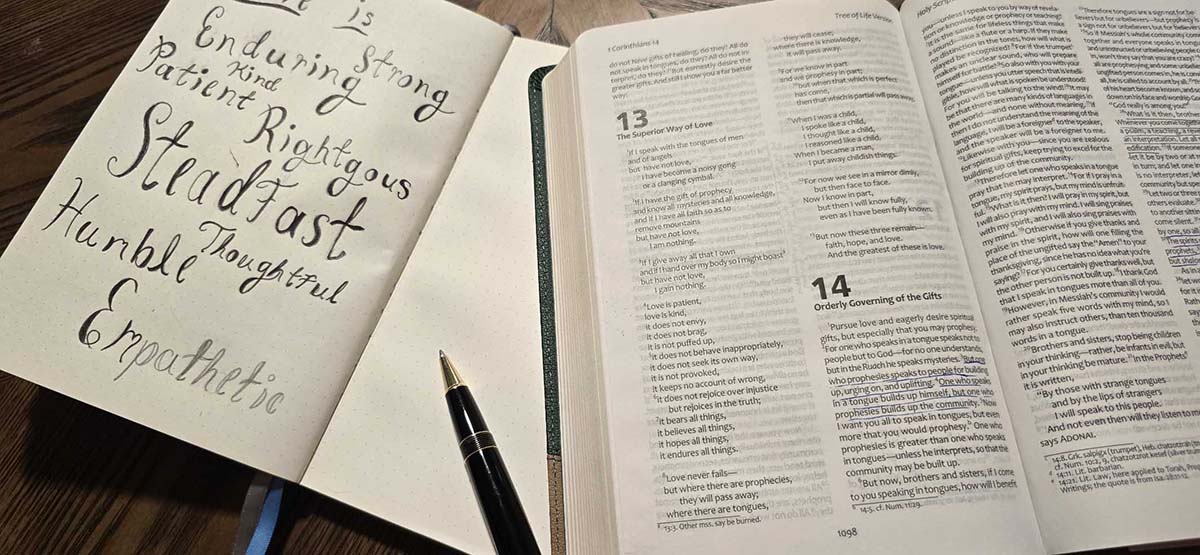 Never Too Lost Christian Dot Grid Journal — Grey